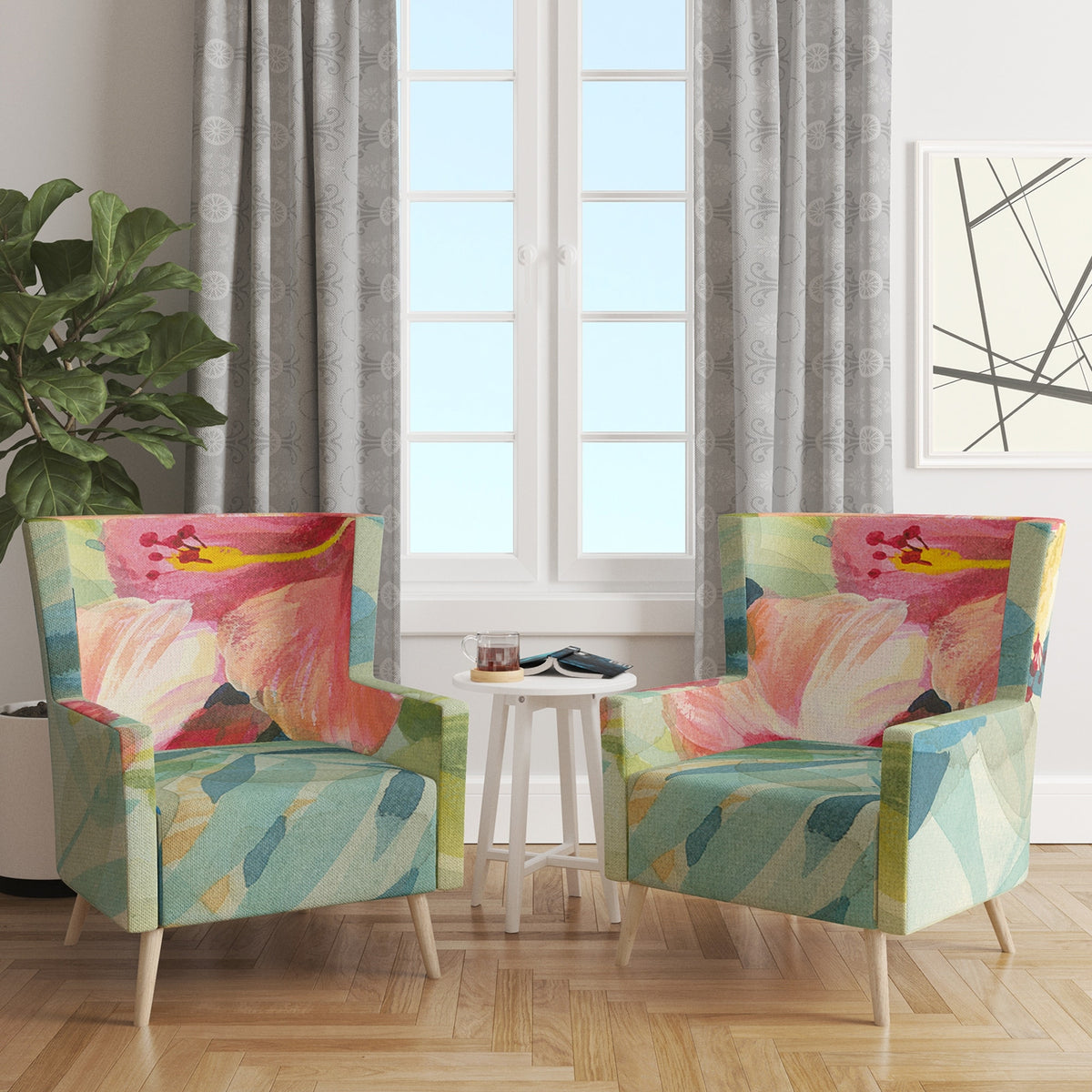 Upholstered Traditional Accent Chair U3109