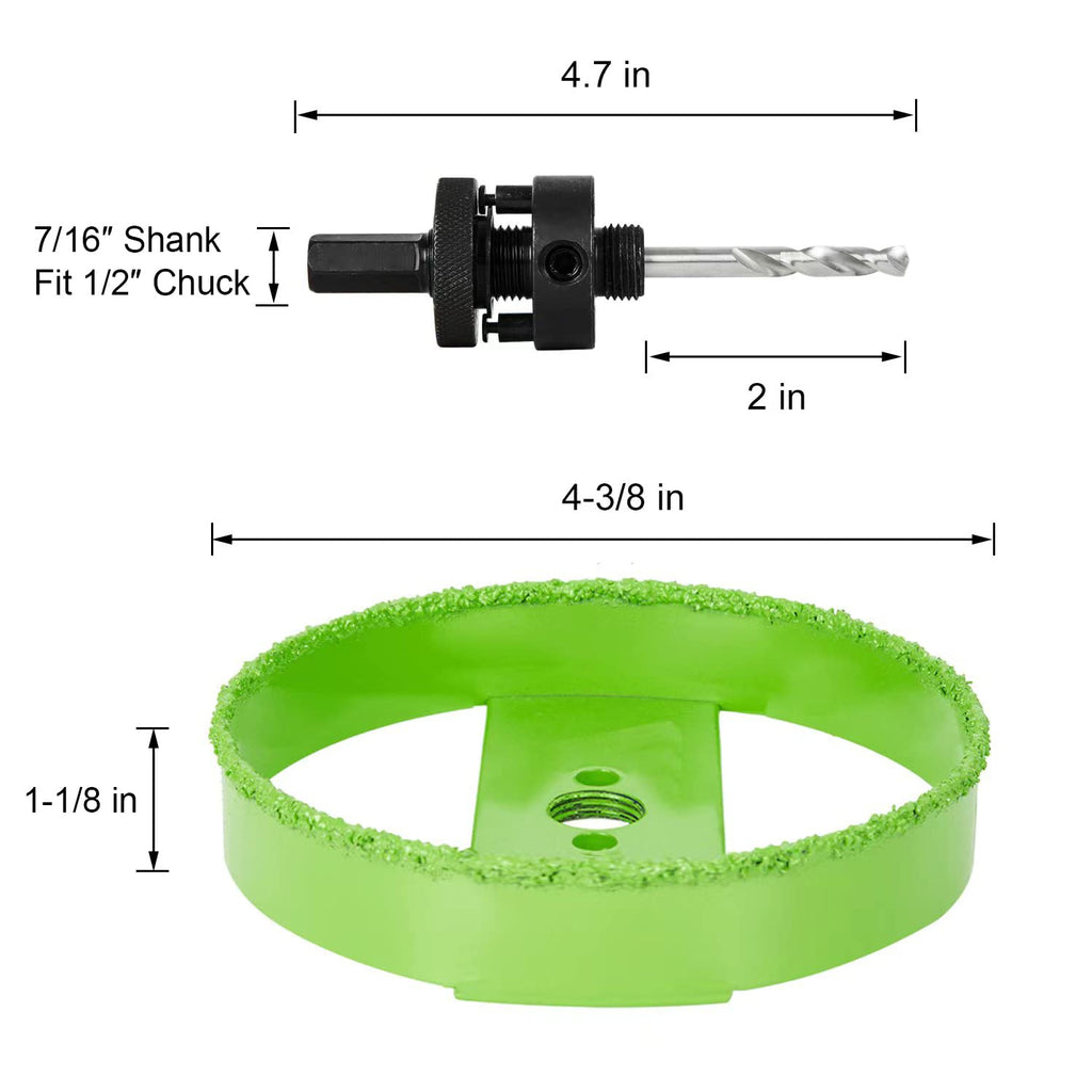 Carbide Grit Hole Saw for Drywall Ceiling, Pack of 2 M50200