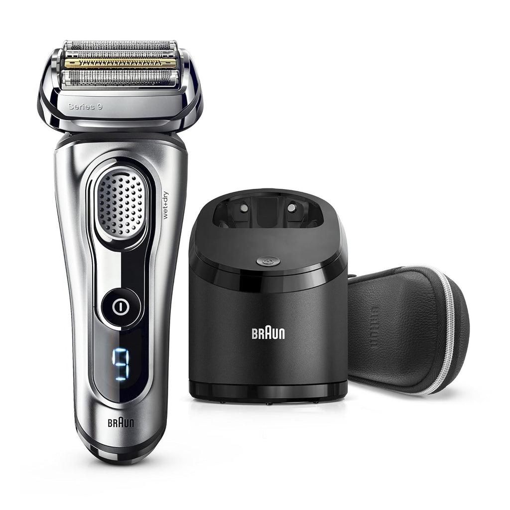 Series 9 Electric Shaver With Precision Trimmer, Wet & Dry Foil Shaver, Clean & Charge Station & Leather Travel Case O93523