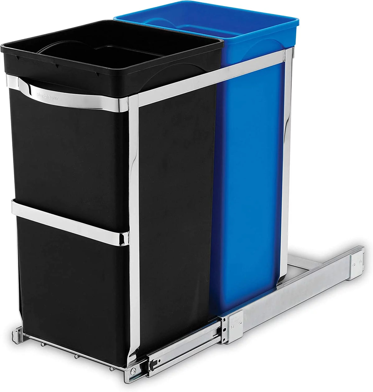 35 Liter Dual Compartment Under Counter Pull-Out Recycling Bin and Trash Can N749624