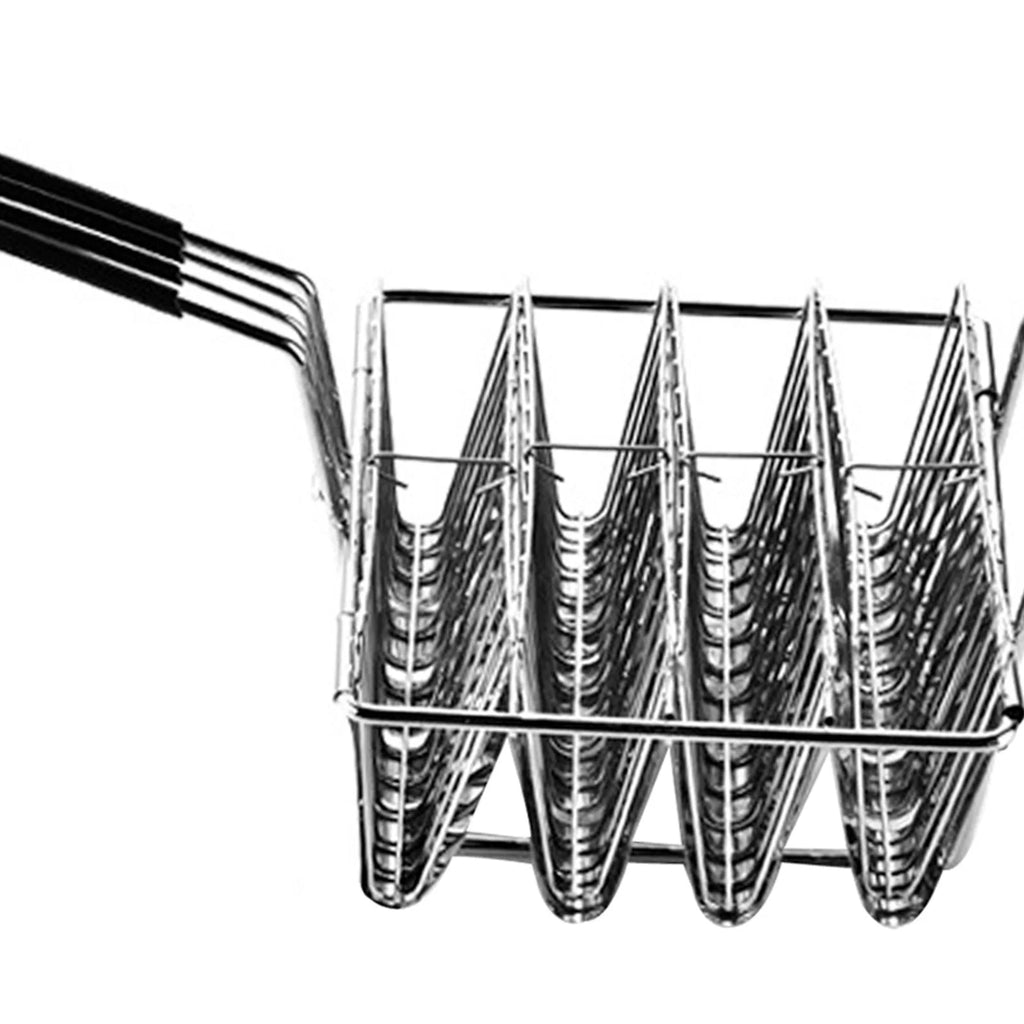 Stainless Steel Taco Fryer 4 Shells Deep Fryer Basket U308