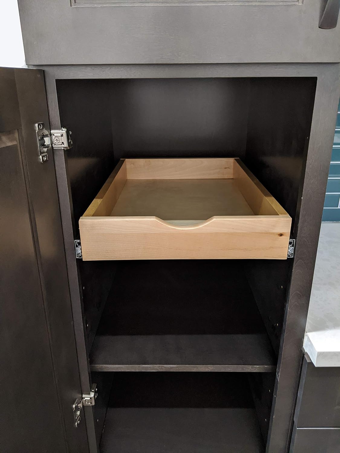 11'' Pull Out Drawers Wood Drawer Rolling Tray Q18592