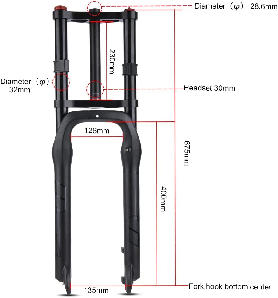 Bike Suspension Fork 26inch 4.0 Air Double Shoulder Downhill MTB M893216