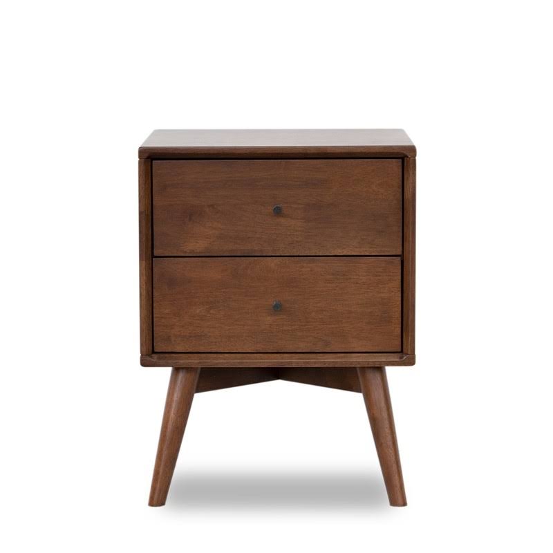 Brown Walnut Wood Night Stand I445650