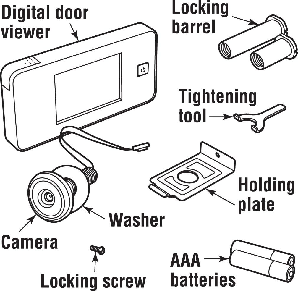 Black Digital Door Viewer Pack of 2 A241826