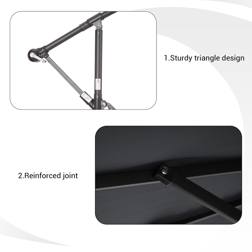 Gray Offset Patio Umbrella T801