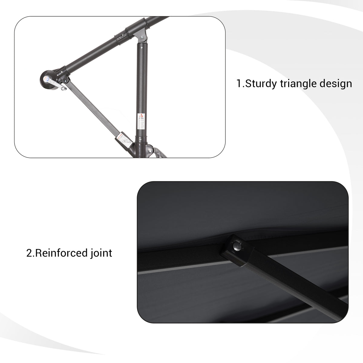 Gray Offset Patio Umbrella T801