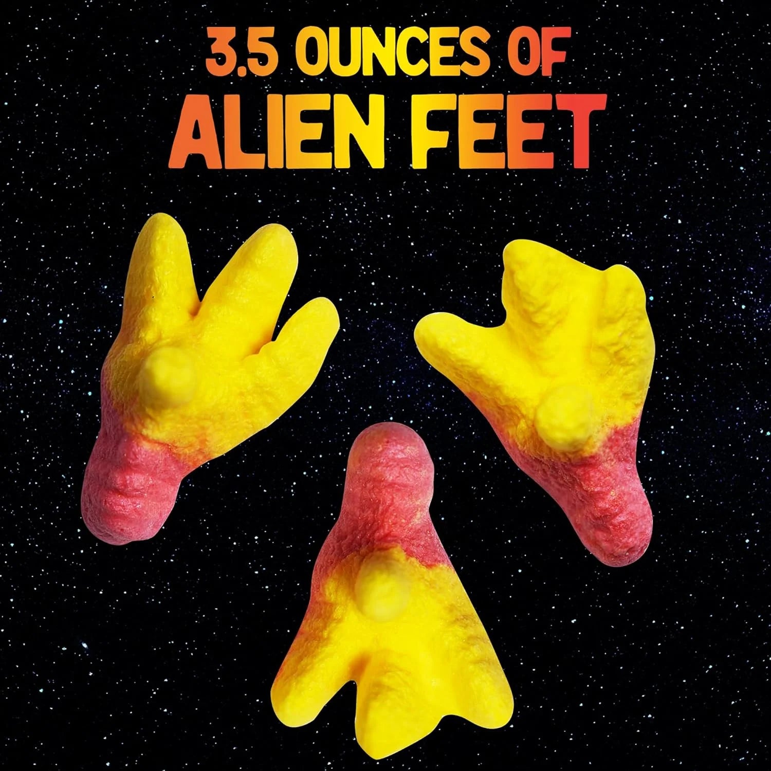 Freeze Dried Candy Variety Pack with Airheads, Skulls, and Alien Body Parts in Spaceship Box U161075
