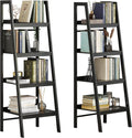 4-Tier Wooden and Metal Frame Ladder Shelf G1340