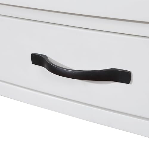 Triangle Side Table with Drawer and Storage Shelves (Milk White) S6147
