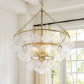 4-Light Dimmable Glass Chandelier C94136