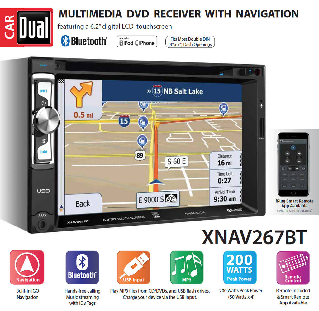 6.2 inch LED Backlit LCD Multimedia Touch E5596