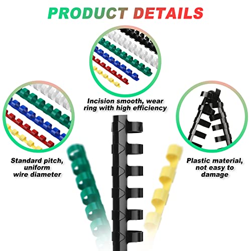 5/8 in Black Plastic Comb Binding Spines Y8987
