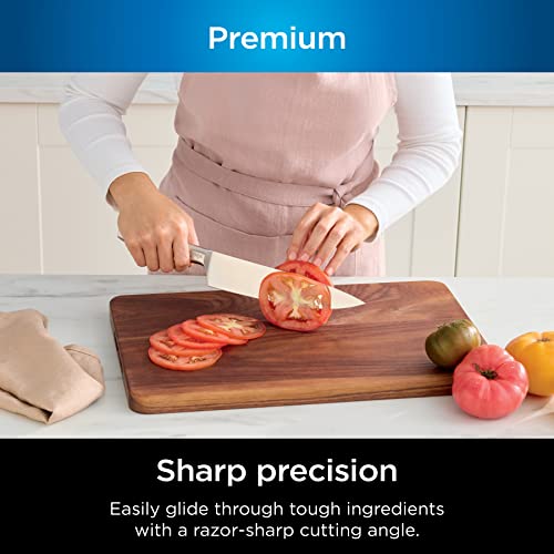 14-Piece German Stainless Steel Knife System with Built-in Sharpener, Stainless Steel/Black W720