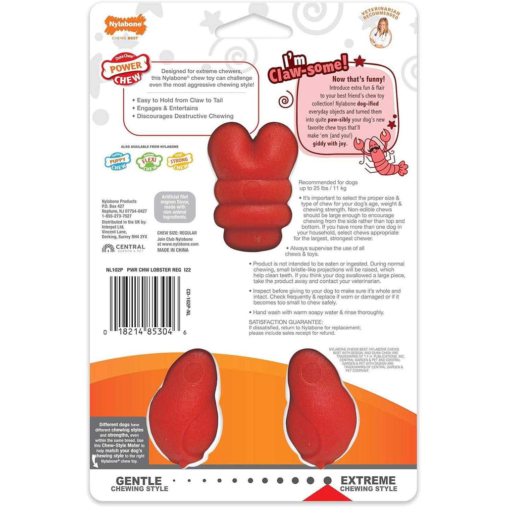 Power Chew Lobster Dog Toy Filet Mignon B980