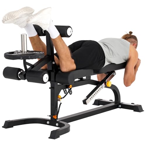 Adjustable Utility Bench with Leg Developer Preacher Curl Attachment H59091