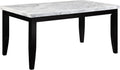 Rectangular Marble Top Dining Table in Black X745
