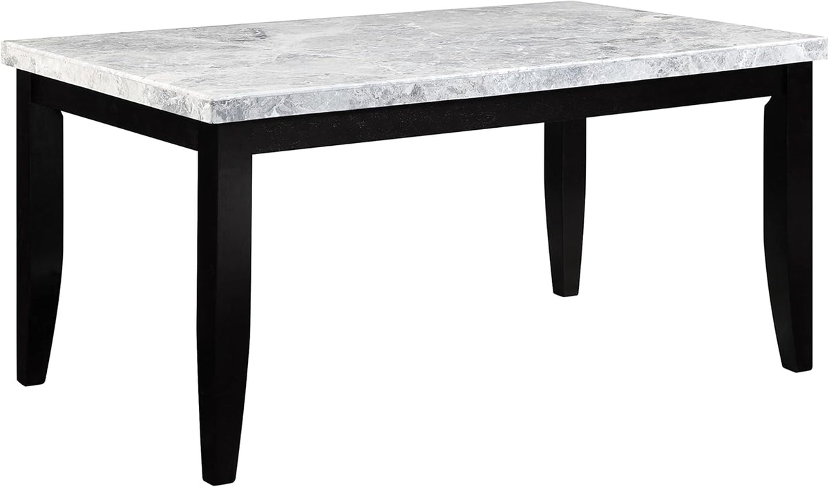 Rectangular Marble Top Dining Table in Black X745
