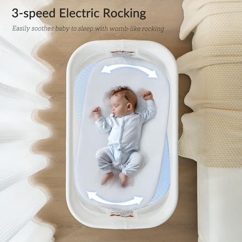 Grey Electric Bassinet with 3 Speeds A128359