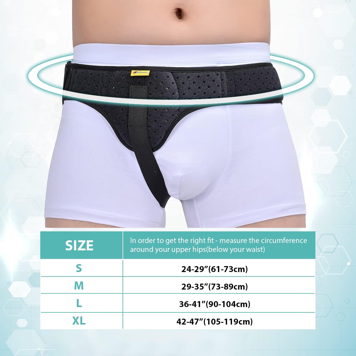 Hernia Belt with Removable Compression Pads O3587