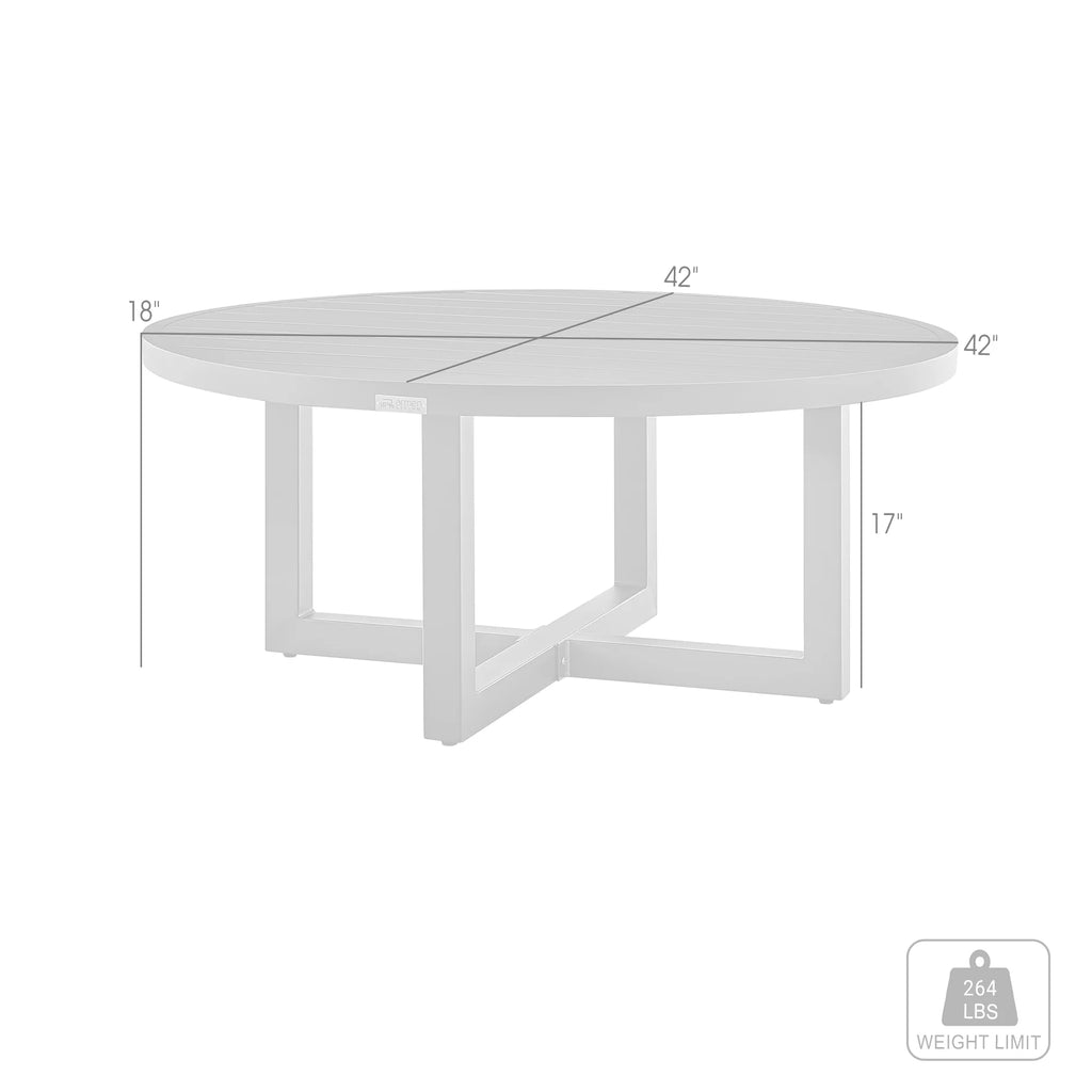 Black Aluminum Round Coffee Table R423
