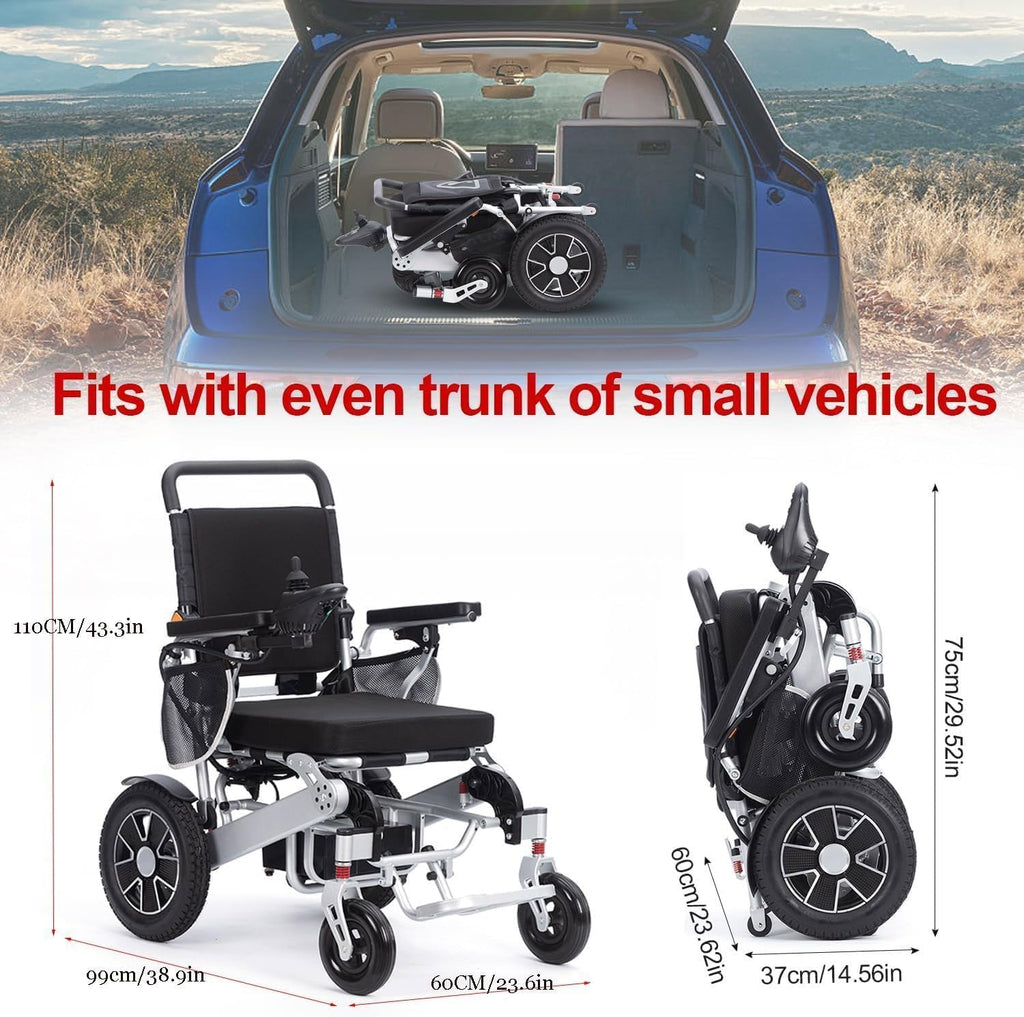 Lightweight Foldable Electric Wheelchair (330lbs) Q3750