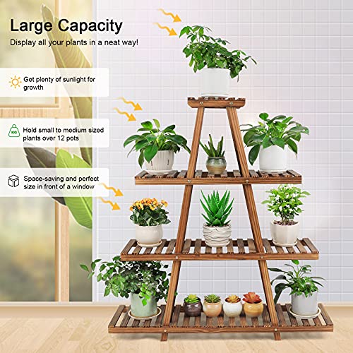 4 Tier Wood Plant Stand L49710