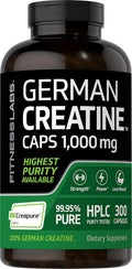 German Creatine Capsules 1000mg 300 Count Monohydrate Non-GMO Gluten Free M4966