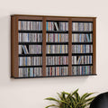 Triple Wall Mounted Storage Cabinet, Cherry and Black J6321