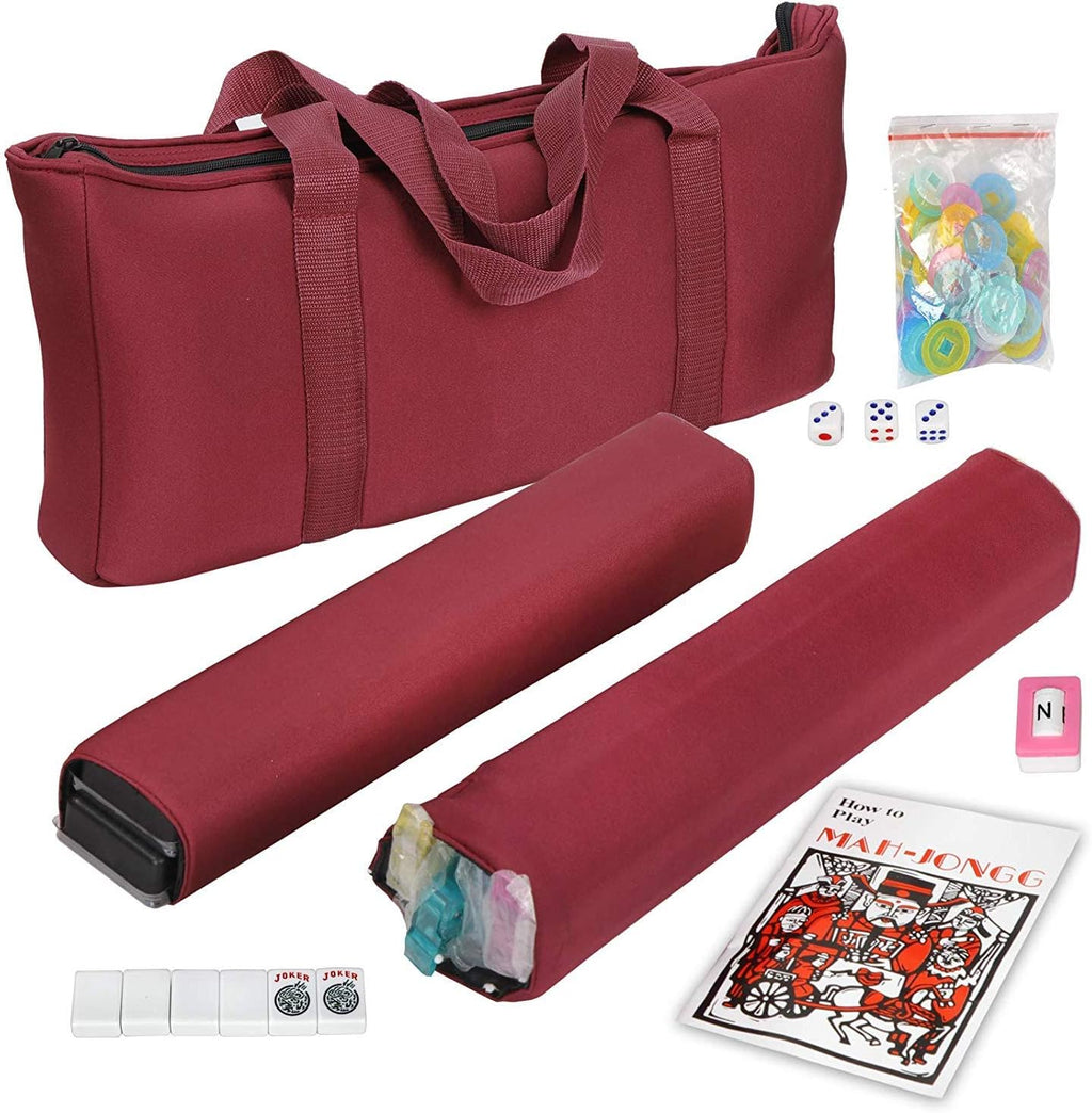166 Tiles Complete Mahjong Set with Rack and Bag U54770