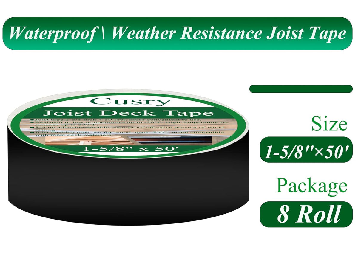 1-5/8" X 50' Deck Butyl Flashing Tape, 8 Packs L560879