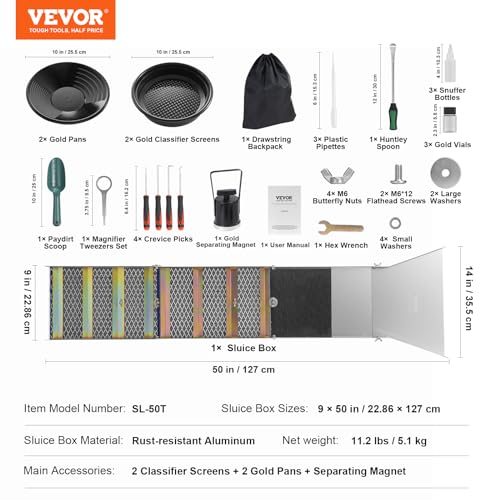 23 PCS Folding Aluminum Alloy Gold Prospecting Kit C715
