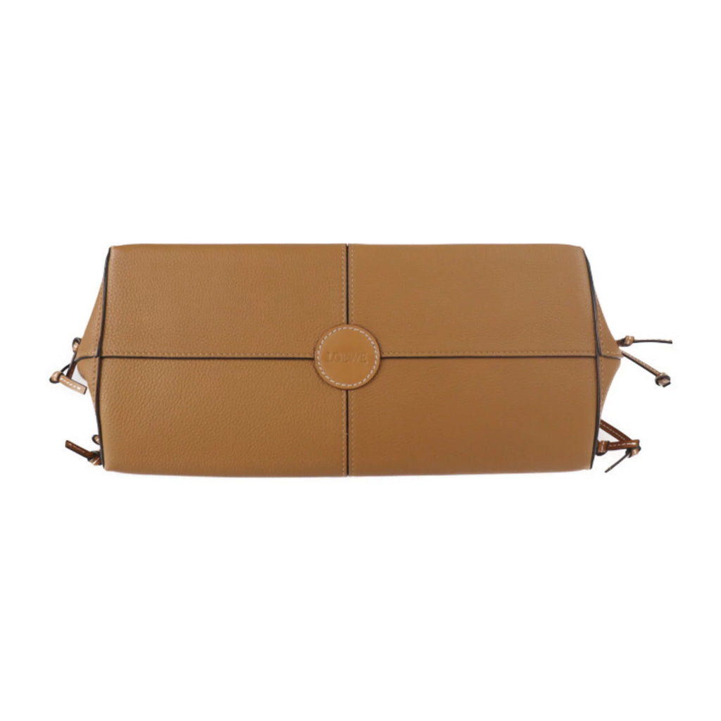 Camel Brown Calf Leather Shoulder Bag M913