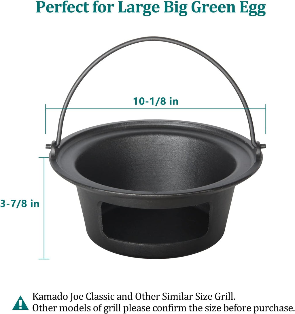Cast Iron Ash Can with Handle Charcoal Ash Basket S2707