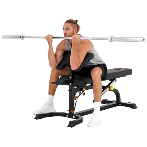 Adjustable Utility Bench with Leg Developer Preacher Curl Attachment H59091