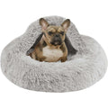 Soft Faux Fur Cat Bed Cave Hooded Blanket Dog Couch M287505