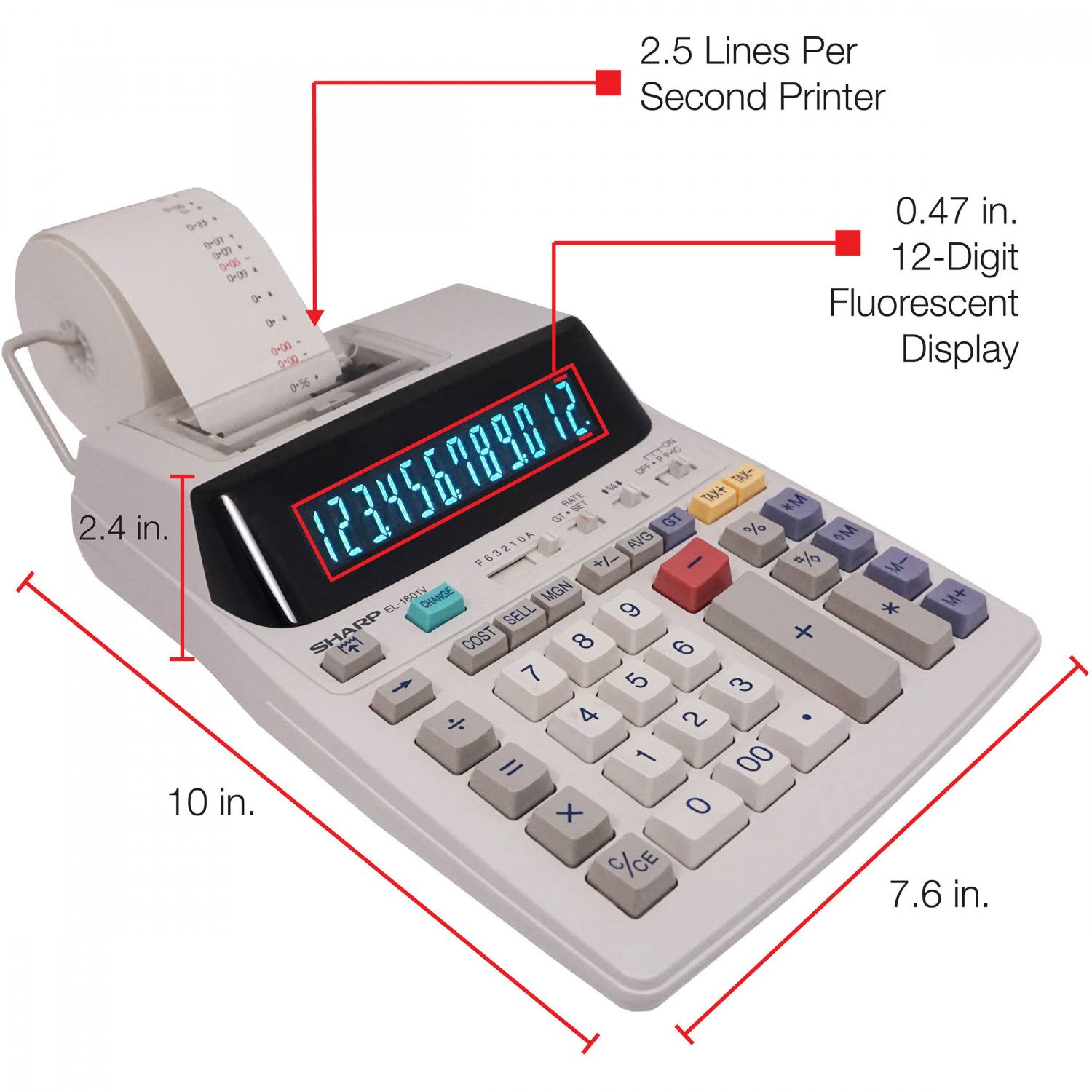 12 Digit Printing Calculator L691