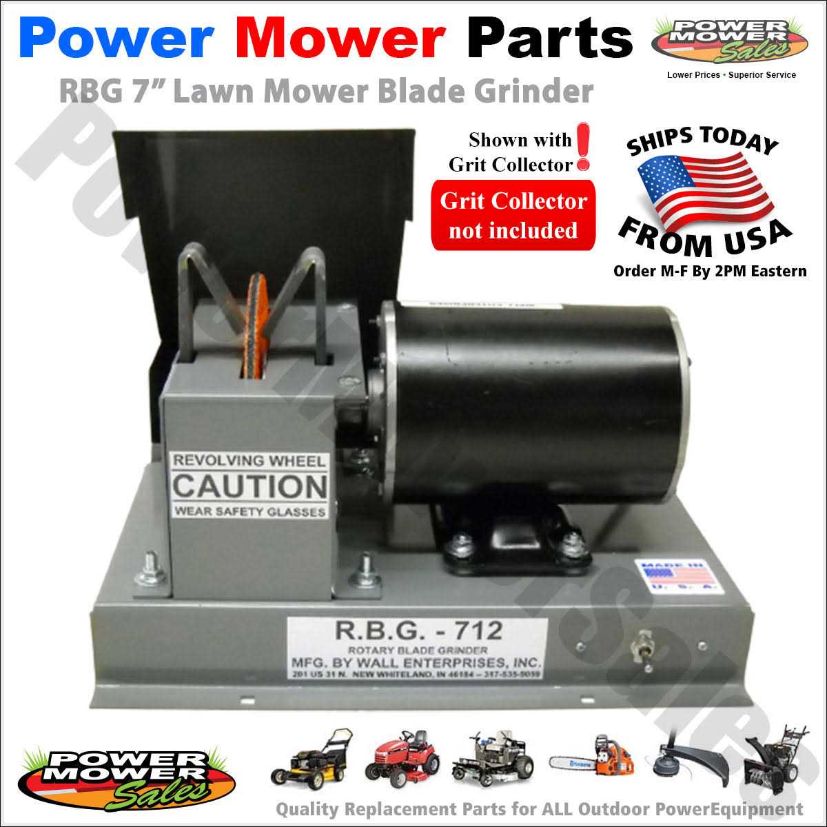 1/2 Hp Lawn Mower Blade Bench Grinder Sharpener C878193