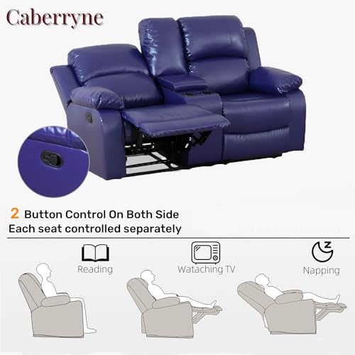 Leather Red Reclining Loveseat Double Recliner Sofa Couch U415760
