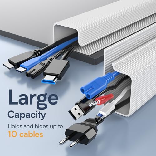 4 Pack Cable Management Under Desk J-Channel Cord Organizer 4X15.7in H61919