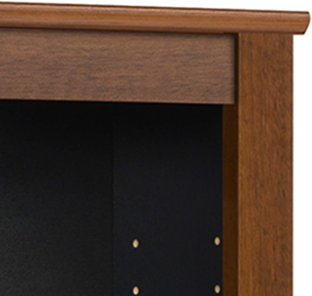 Triple Wall Mounted Storage Cabinet, Cherry and Black J6321