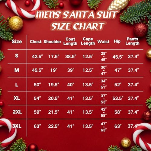 12pcs Deluxe Santa Claus Costume M330
