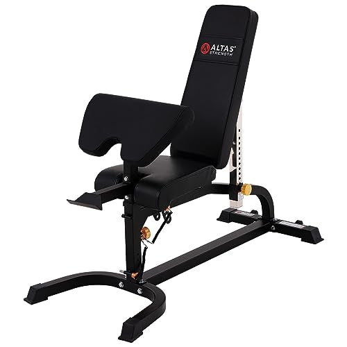Adjustable Utility Bench with Leg Developer Preacher Curl Attachment H59091