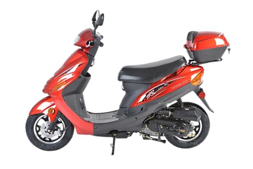 49cc/50cc Gas Scooter Moped with Rear Storage Trunk (Black) W947