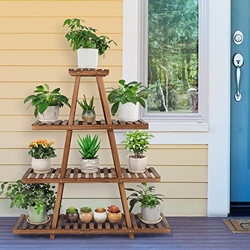 4 Tier Wood Plant Stand L49710