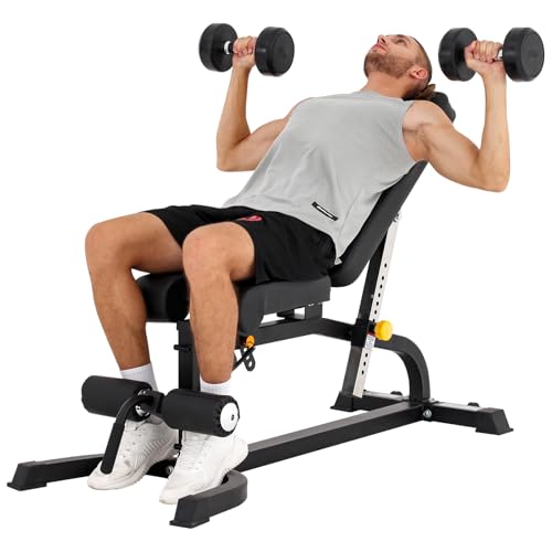 Adjustable Utility Bench with Leg Developer Preacher Curl Attachment H59091
