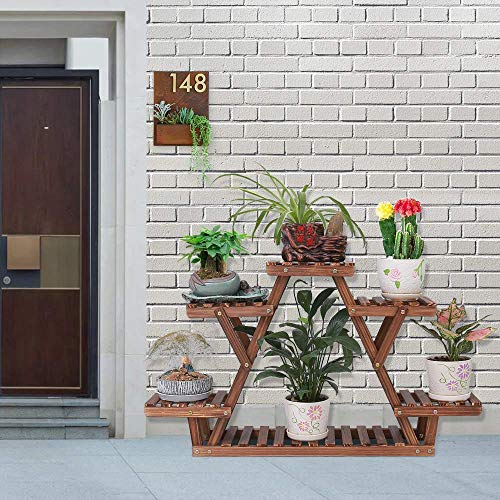 4 Tier Wood Plant Stand L49710