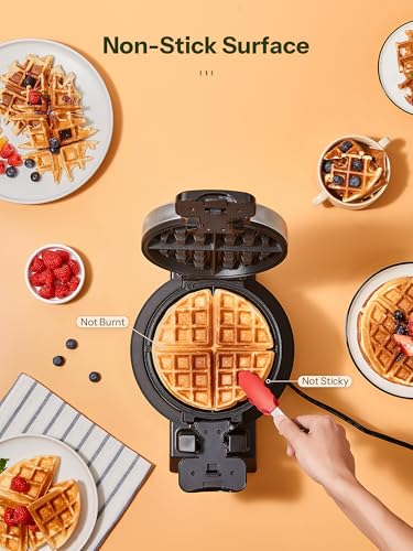 Double Belgian Waffle Maker 180°Flip Nonstick Stainless Steel M3891