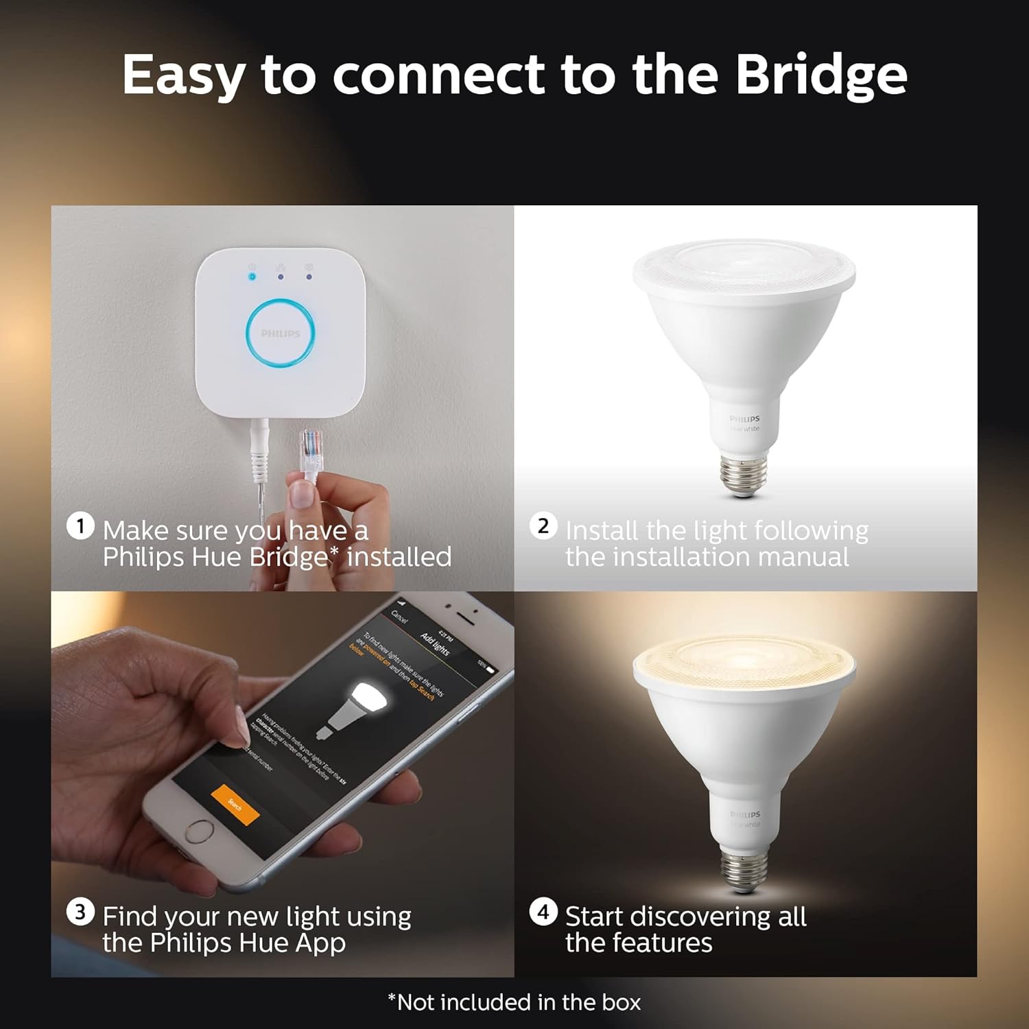 Smart PAR38 LED Bulb - Soft Warm White Light - 1 Pack - 1300LM - E26 - Weatherproof U3457