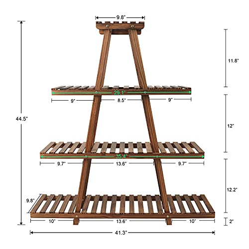 4 Tier Wood Plant Stand L49710